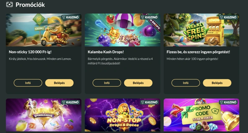 Lemon Casino Bónuszok